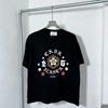 Casablanca Print Oversized Baumwoll-T-Shirt Unisex Lockere Passform 2026 Lässige Streetwear Jugendliche Erwachsene