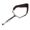 Saxophone Neck Strap for Alto Tenor Sax Breathable Adjustable Instrument Accessories with Metal Hook Brown