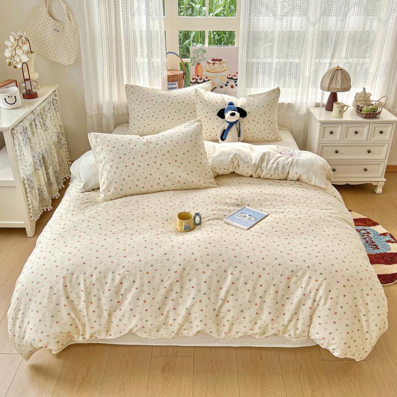 Yongyouwan A-class Puff Foam Simple Four Piece Set Soft and Skin Friendly Student Dormitory Single Three Piece Set Four Seasons Set
