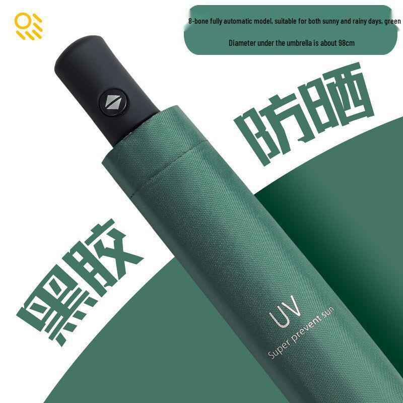 Portable Fully Automatic Double Folding Umbrella for Men & Women - Sun and Rain Protection, Reinforced Design