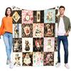 Přehoz Alice v říši divů, Vintage patchwork pohádkový design, Měkký útulný fleecový dekor na postel pohovku gauč, Jedinečný dárek pro Ki