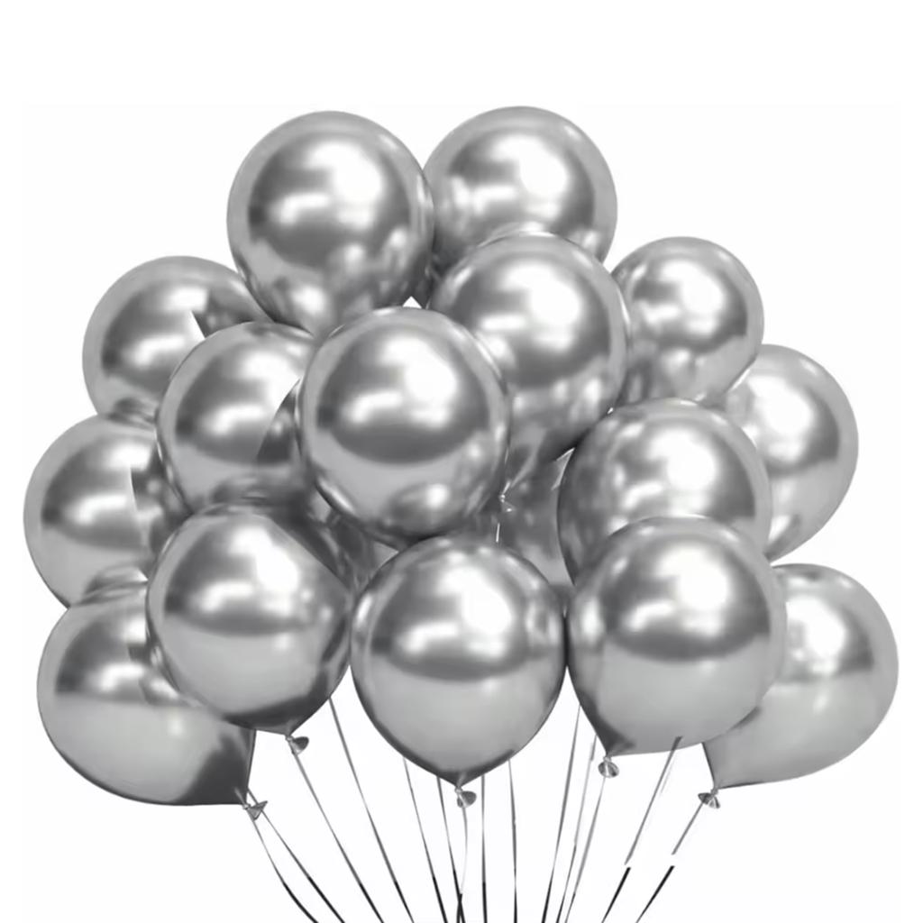 5/10/12inch Metal Purple Balloons Chrome Silver Blue Rose Gold Balloon Graduation Birthday Wedding Party Decorations