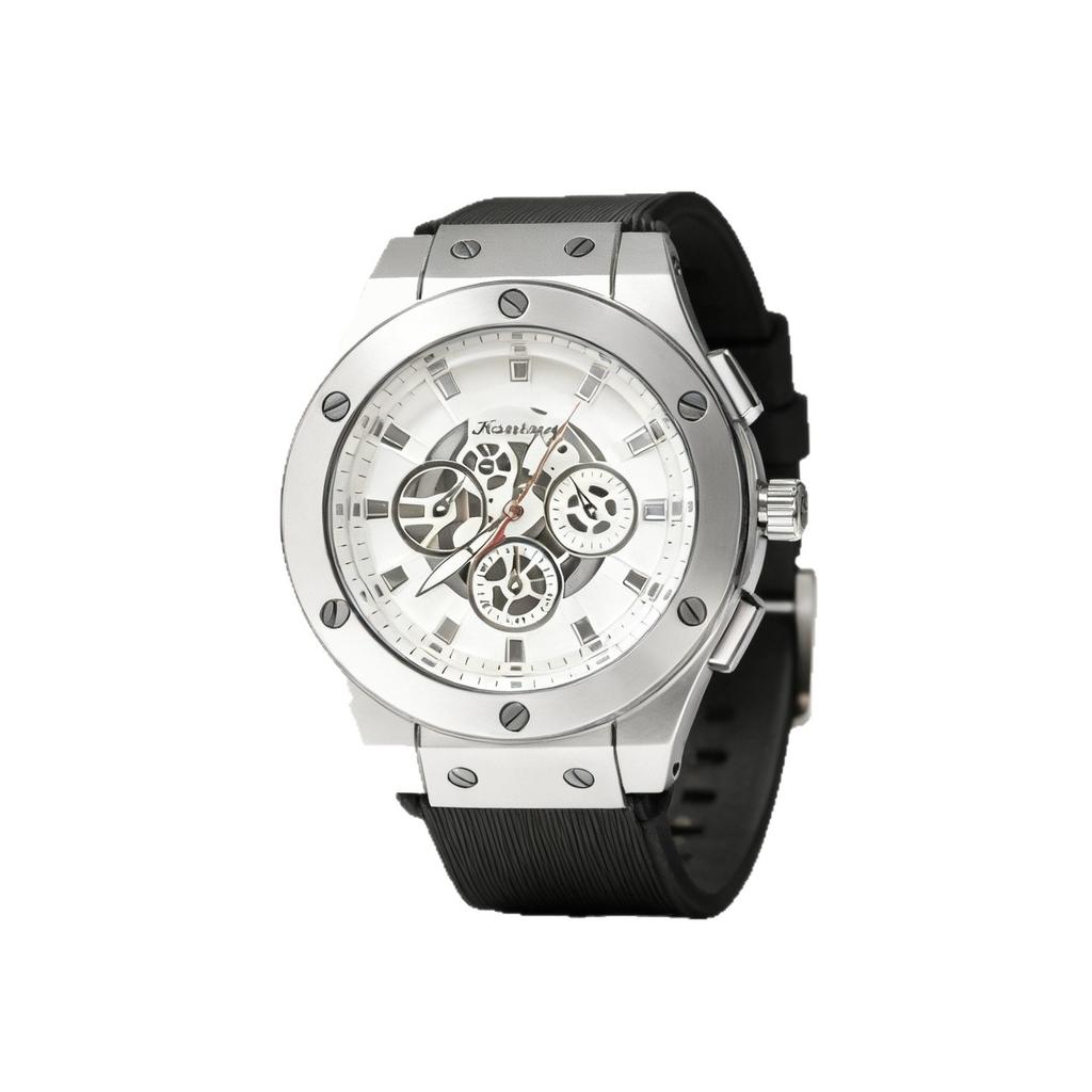 Men'S Watch Hollow Imitation Mechanical Outdoor Leisure Fashion Silicone Belt Quartz Watch Sports Men'S Watch
