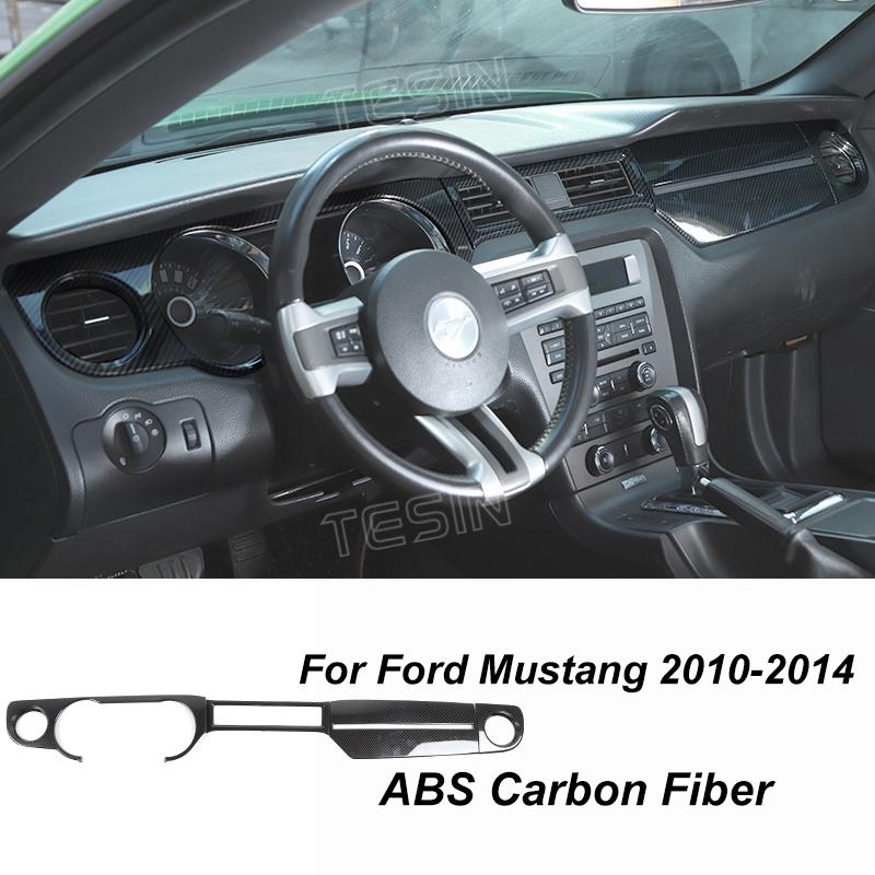 TESIN Autocolante de acoperire pentru decorațiuni interioare din fibră de carbon pentru Ford Mustang 2009 2010 2011 2012 2013 2014 Exterior
