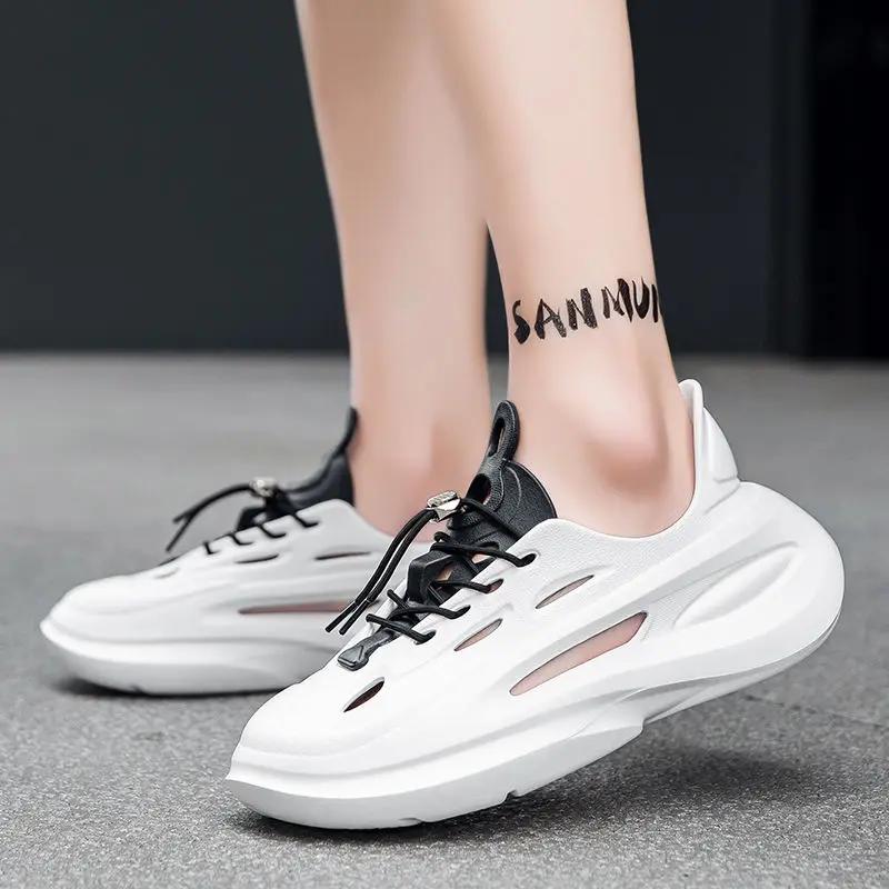 Fashion With Platform Male Shoe Hole Shoes Ultralight Height Japanese 39 Summer Sale 2025 Non-slip Luxury New Arrival Pvc H Men's Sandal