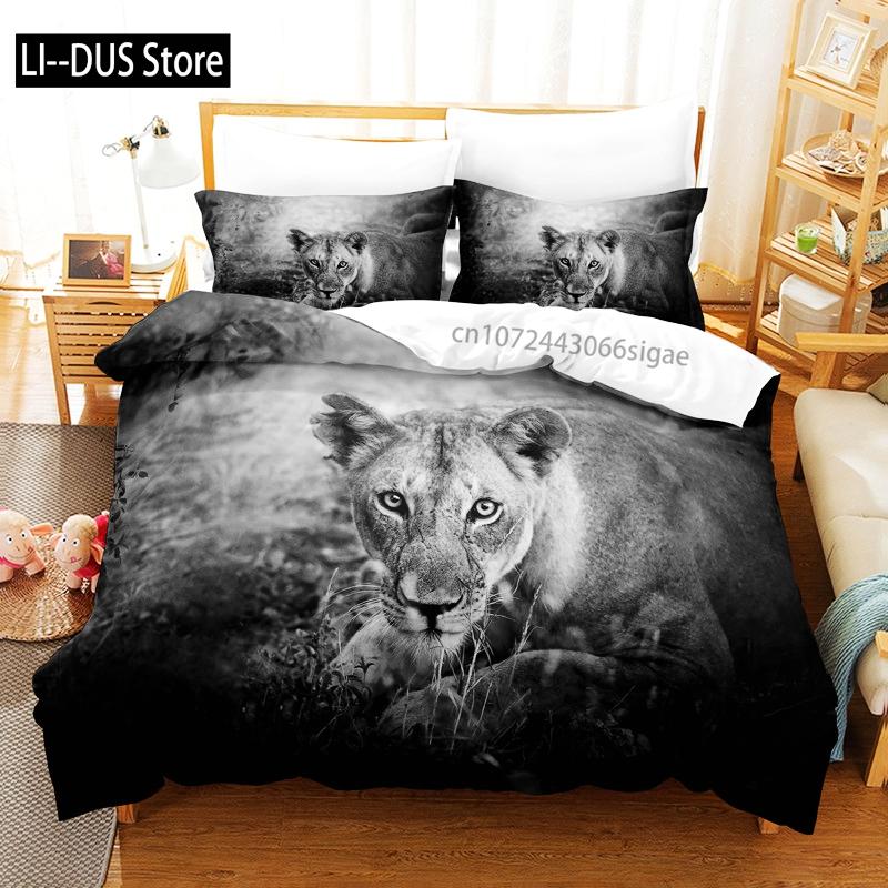 Lion Bedding Set Duvet Cover Set 3d Bedding Digital Printing Queen Size Bedding Set Fashion Design