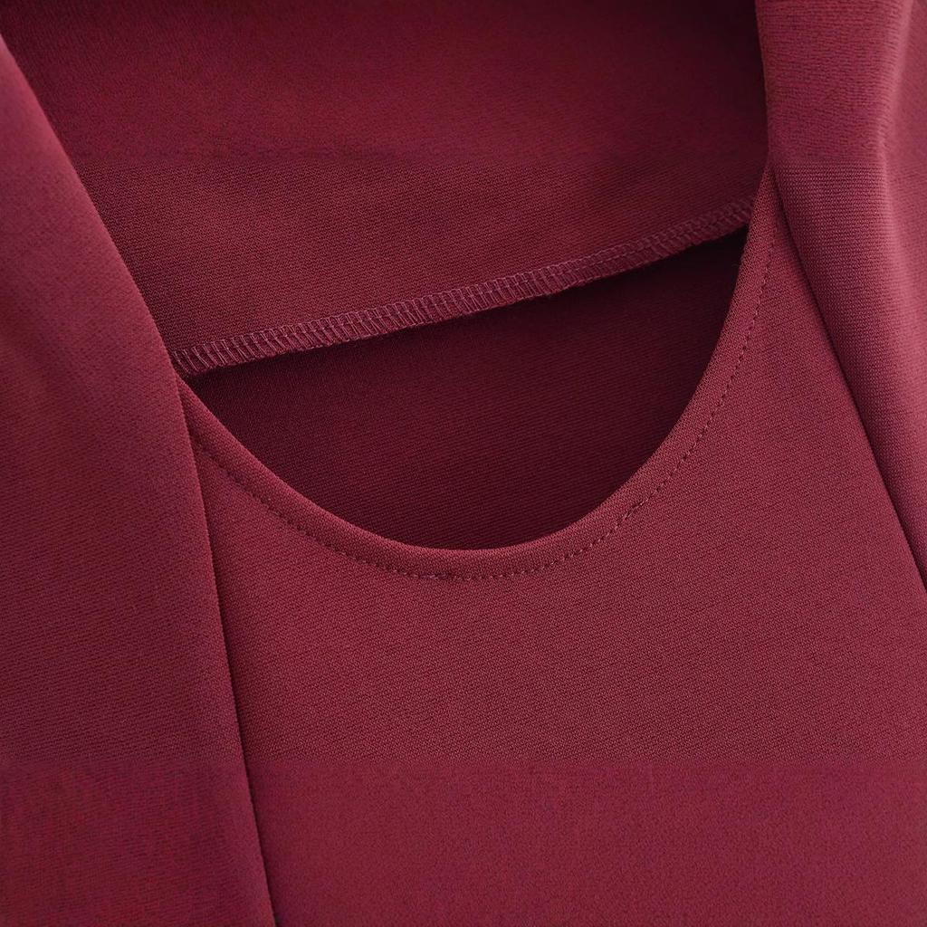 2025 Spring Women's European & American Style Elastic Sling Slimming Dress