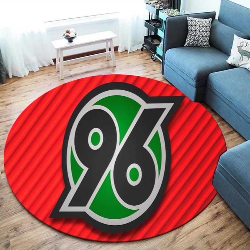 Hannover 96 Round Area Rug,Carpet Rug for Living Room Bedroom Sofa Playroom Decor,Non-slip Floor Mat