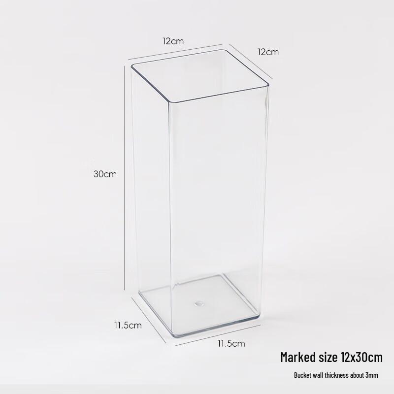 Set of 10 Transparent Square Acrylic Flower Vases