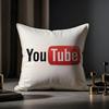 Youtube Cushion Cover Anti-Dustmite Pillowcase Invisible Zipper Silky Short Plush Sofa Cushion Cover