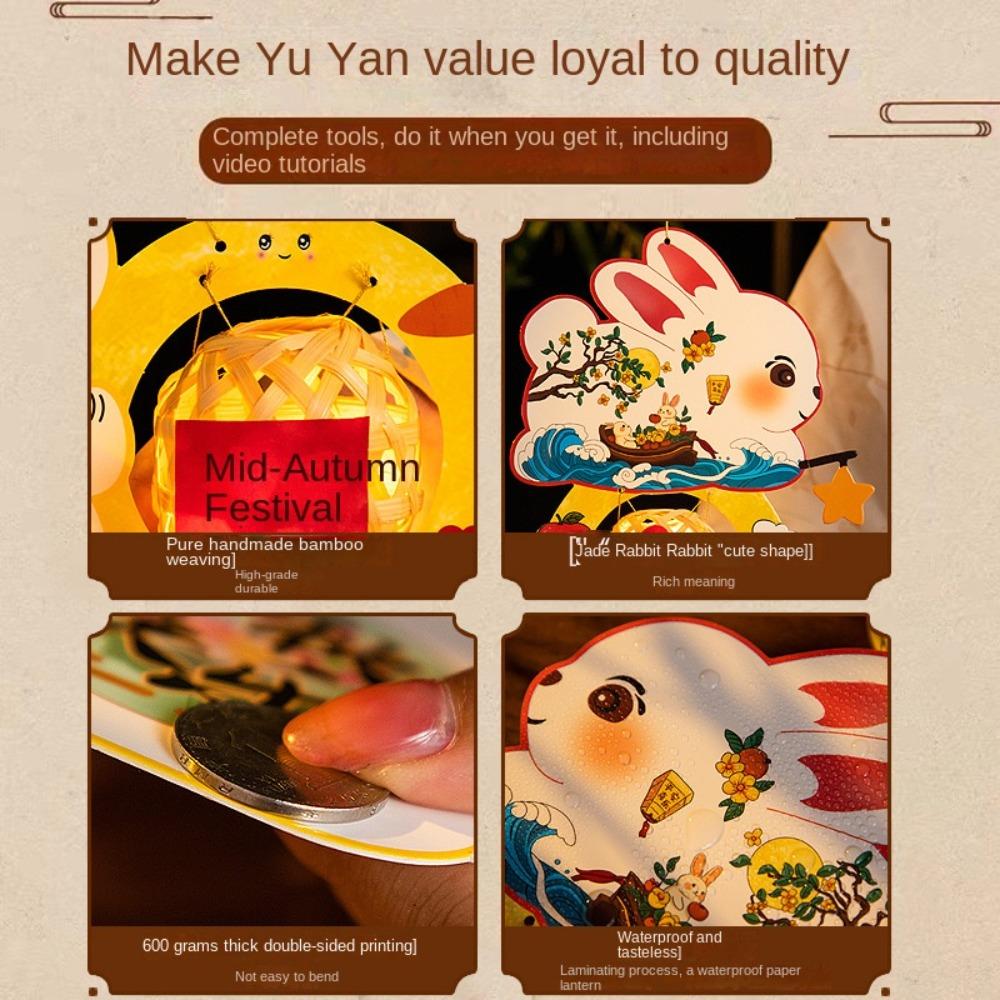 Cute Middle Autumn Festival Lantern Cartoon Hanging Rabbit Lamps  Gift