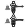 2Set Moon Shaped Stainless Steel Window Lock Latch with Hook Easy Install Security Door Lock for Home Hotel Garage Sliding