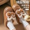 Bow Cotton Slippers 2025 New Winter Bag Heel Outdoor Wear Indoor Home Plush Platform Cotton Shoes