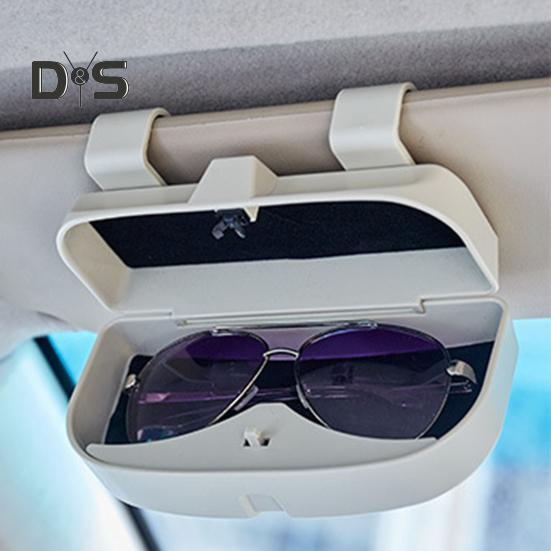 Car Glasses Box Holder Clip Style Car Sun Visor Securely Store Sunglasses Cards Keys Car Interior Automotive Glasses Container