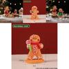Christmas Gingerbread Man Decor Resin Cartoon Holiday Tabletop Ornament For Festive Atmosphere