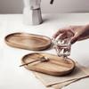 Acacia Oval Tray Natural Wood Dessert Cup Tray Wooden Cheese Dessert Bread Plate Jewellery Display for Home Decor Coffee Table