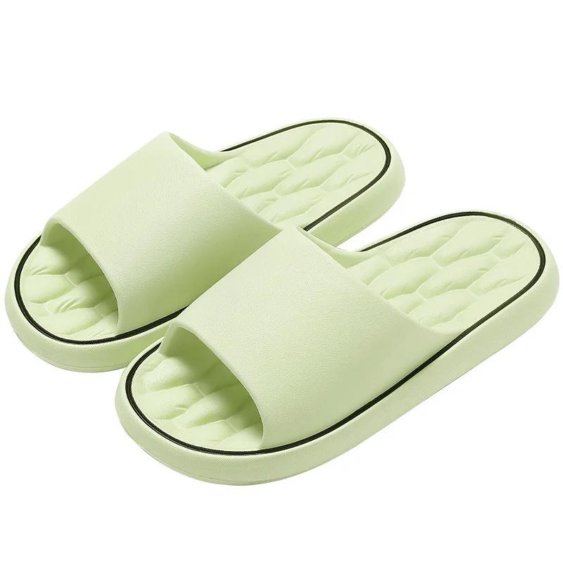 Fashion Summer Men and Women Slippers Ultra Light Soft EVA Slippers Elastic Shoes Colorful Simple Bathroom Flip Flop Sandals