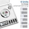 Mini Digital Scale 50g 0.001g High Precision Stainless Steel Jewelry Powder Scale with Calibration Weight