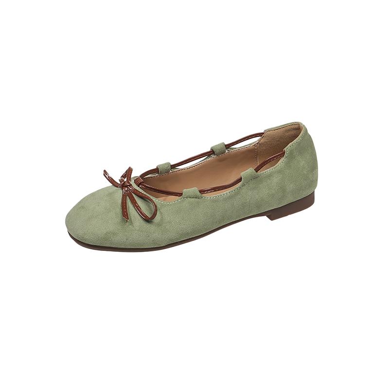 

Модные туфли-лодочки с бантом, осенние новинки, с круглым носком, с мелким вырезом, на мягкой подошве, нескользящие, износостойкие, на низком каблуке 40