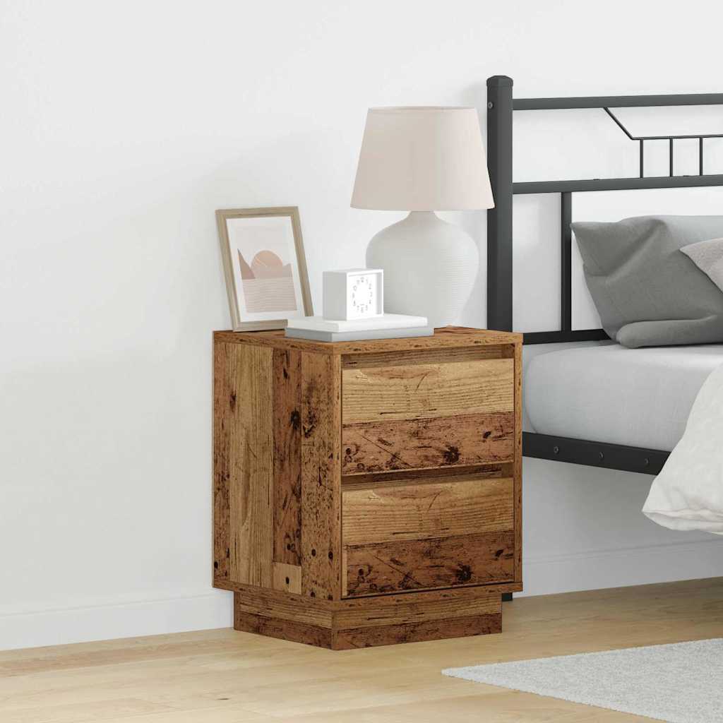 Nightstand Set (2 pcs) Reclaimed Wood Look 39 x 34.5 x 50 cm Engineered Wood