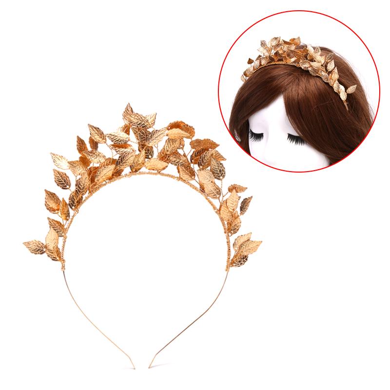 Leaf Hair Silver Gold Metal Tiaras Crowns Hairbands Wedding Hair Jewelry