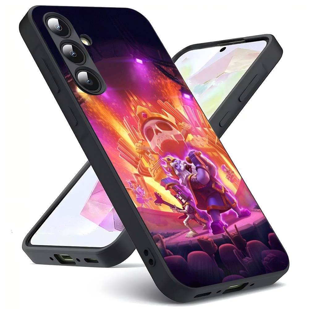 C-Clash Royale For Samsung Galaxy S25 S24 S23 Ultra S22 S21 Plus S20 Black Soft Silicone Protective Case