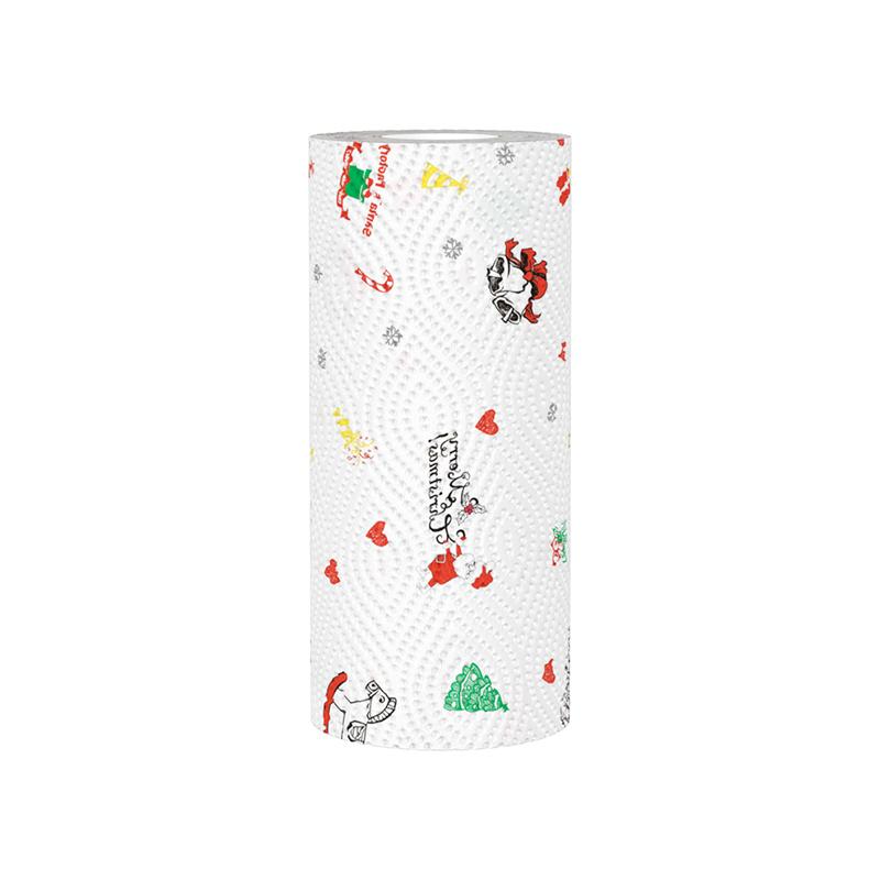 40Pcs/Roll Grease-proof Paper Food Paper Fried Food Paper Dish Towel Christmas Pattern Disposable Snacks Paper Kitchen Supplies
