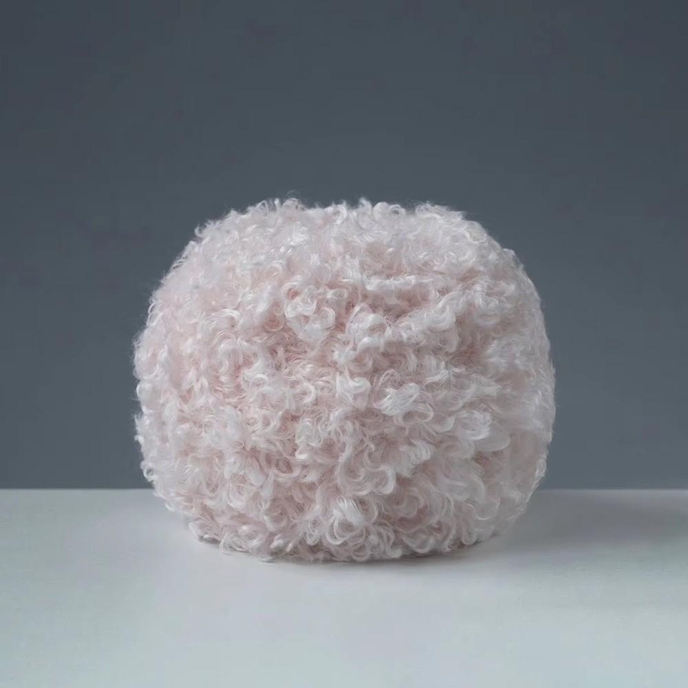 Plush Material Hand-knitting Yarn 50g Weight Circle Yarn Curled Teddy Yarn For Scarf
