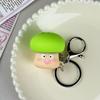 1Pcs Mini Abstract Mushroom Button Keychain Stress Relief Clicker Pendant Decompression Keyring Backpack Hanging Decoration