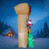 10.83FT Yard Party Decoration Inflatable Christmas Arch House Santa Friends Toy LED Lit Festive Gift Supplies Xmas Home Ornament