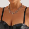 Trendy Punk Hip Hop Tassel Rivet Necklace Design Clavicle Chain Versatile Necklace