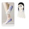 Low Cut Athletic Wrap Straps Grip Dots Anti Slip Breathable Cotton Gradient Fitness Ballet Style No Show Five Toe Yoga Socks