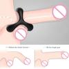 Multiple Locks Delay Ejaculation Triangle Penis Ring Male Elastic Silicone Cock Ring Triple Rings Lock Sperm Sex Toys For Couple