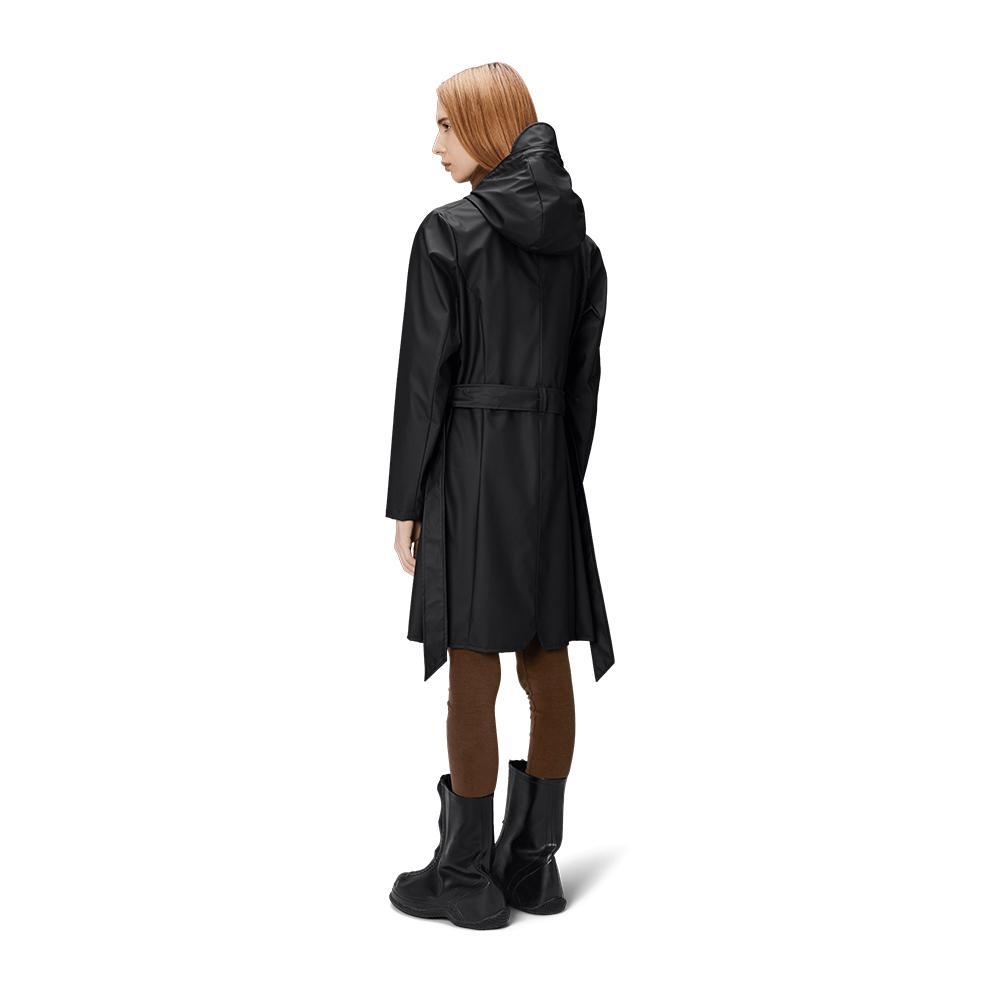 Rains Curve Long Jacket - Black