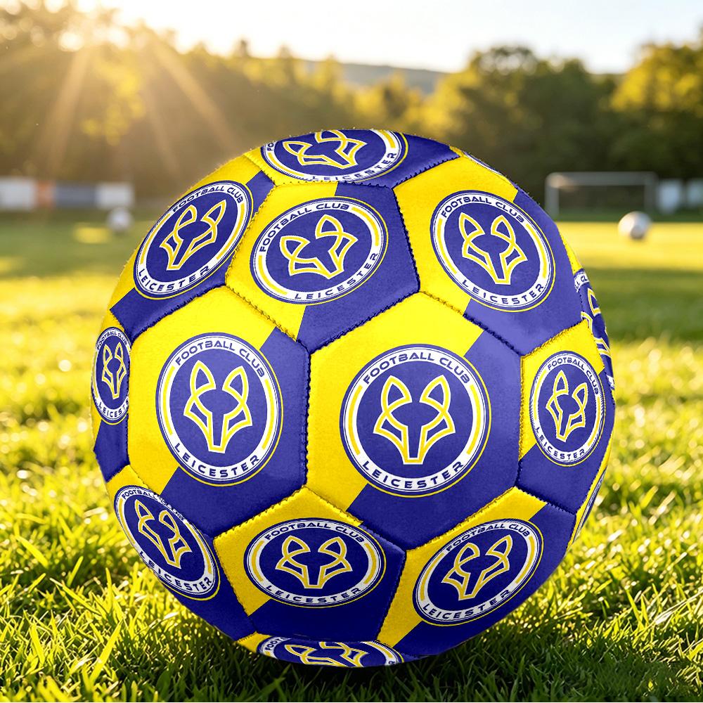 Leicester City Football Aufgedruckter Fußball Größe 5, Anti-Rutsch Erwachsenen Match Fußball Souvenir für Fußballfans