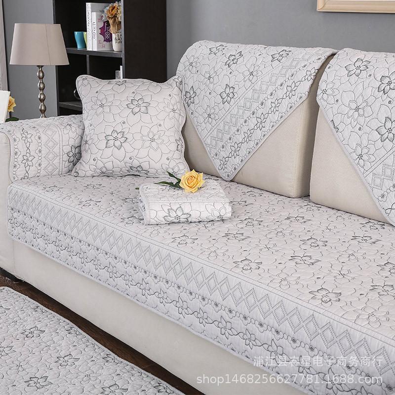 

Nordic Pure Cotton Sofa Cushion - Modern, Non-Slip, All-Season, Universal Sofa Cover Towel. 45x45 Cover