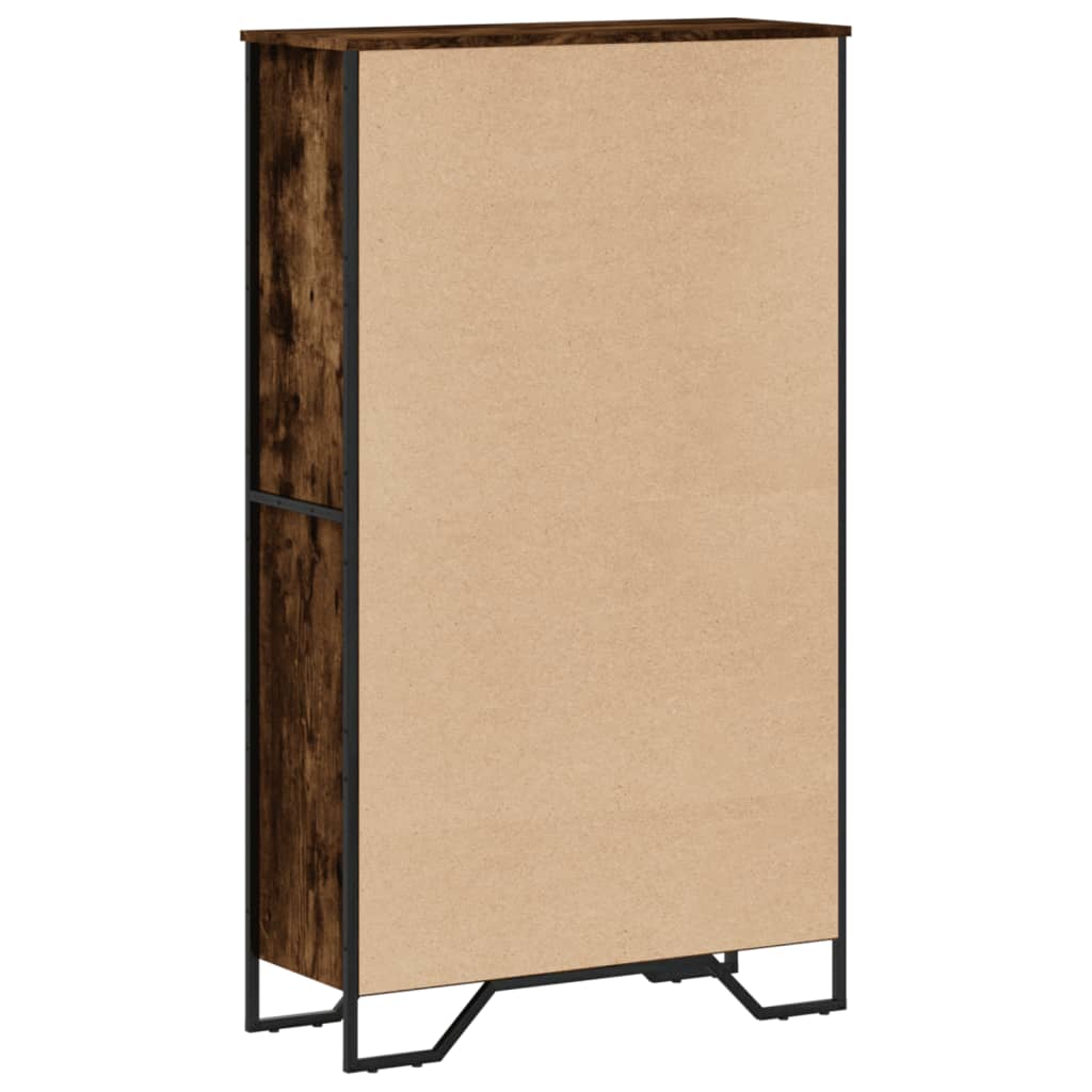 Vidaxl Regał, Przydymiony Dąb, 80X31X137,5 Cm, Materiał Drewnopochodny