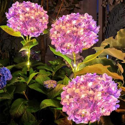 Realistic LED Hydrangea Lights Simulated Flower Landscape Decoration Solar Garden Light Automatic Light Sensor
