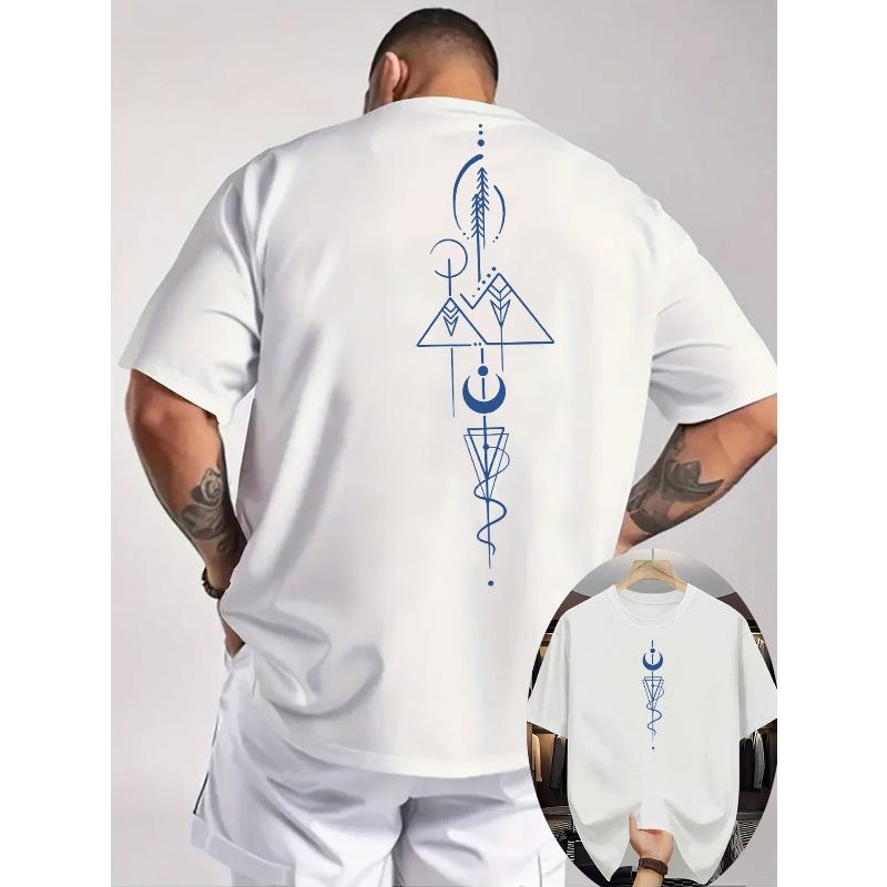 

Мужская повседневная летняя футболка с принтом Ramadan Kareem, удобная футболка с коротким рукавом и круглым вырезом, дизайн с полумесяцем и звездой S белый