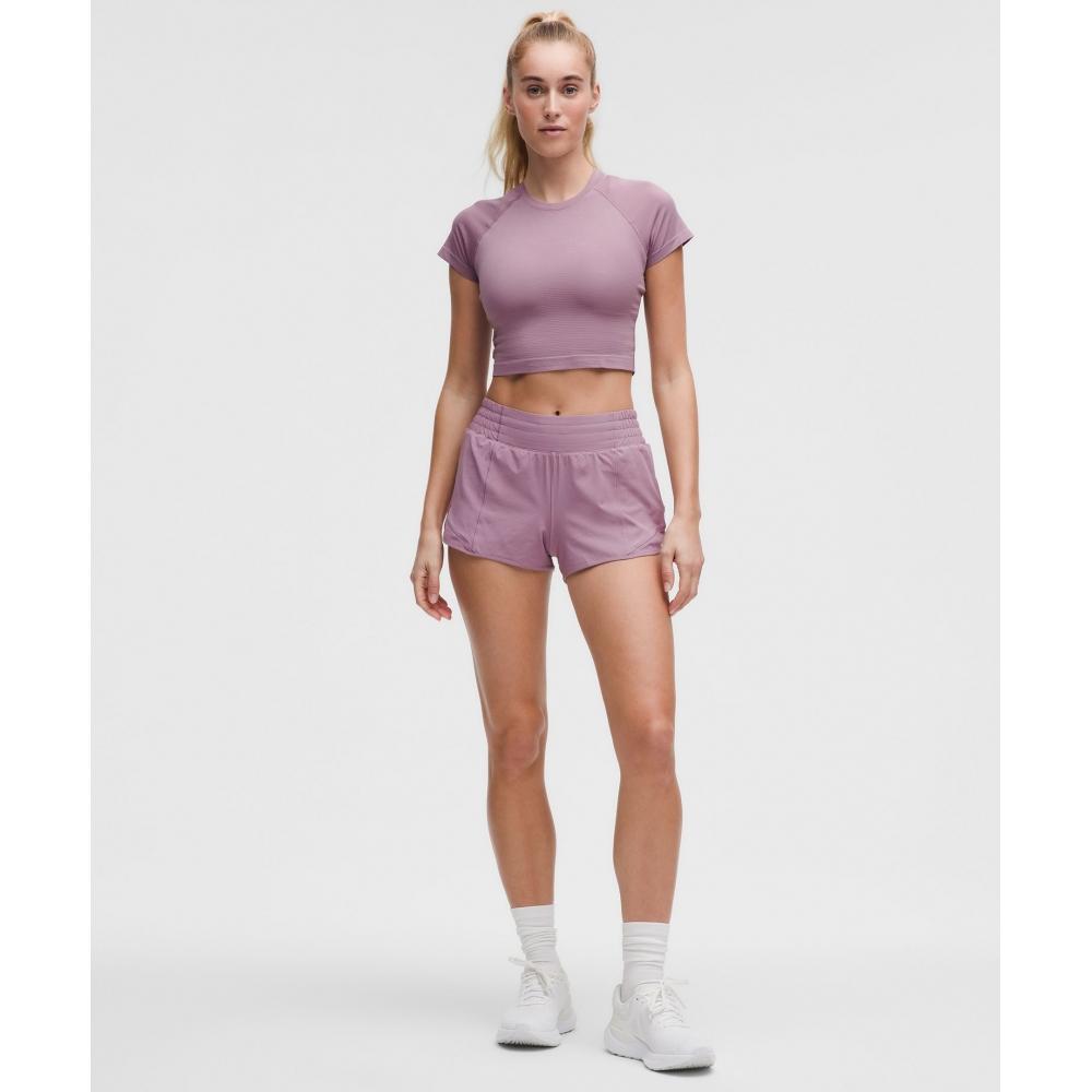 Lululemon Hotty Hot High Rise Lined Short 2.5  Lavender Lux