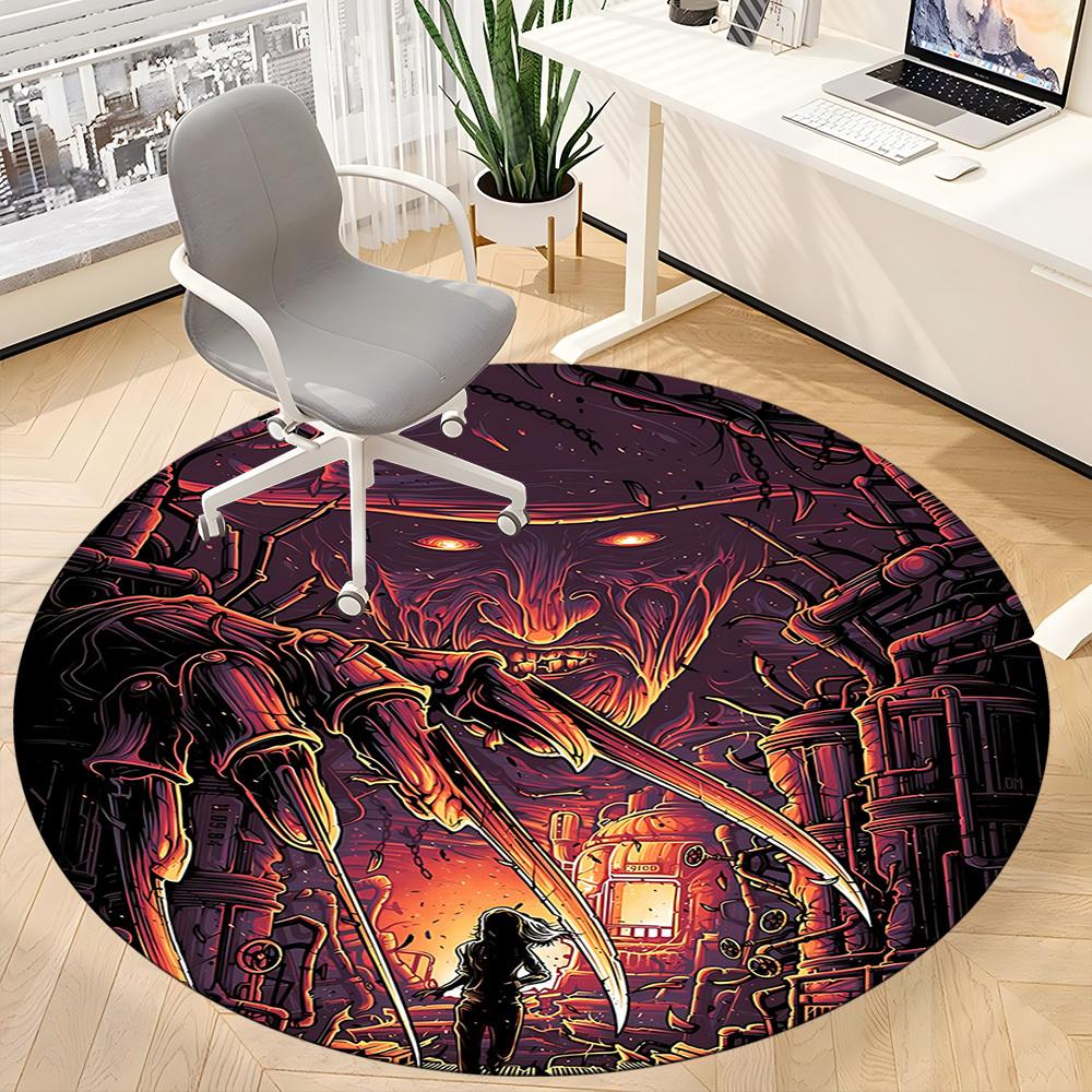 1pc A Nightmare On Elm Street Office Round Area Rug, Under Office Chairs Bedroom Living Room Home Decor, Room Deco, Available In Various Sizes
