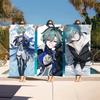 Lohen Game Genshin Impact Towel Sports Quick Dry Travel Camping Sandproof Soft Light Large Beach Towel