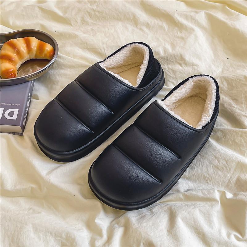 

Домашняя обувь Мужская зимняя хлопковая обувь Обувь Caterpillar Теплые домашние флисовые водонепроницаемые хлопковые тапочки Повседневные уличные тапочки 45 чёрный