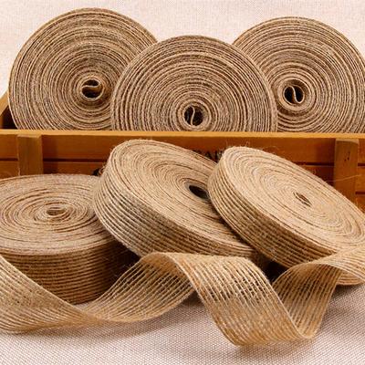 10 m 38 mm natürliches Vintage-Jute-Sackleinenband für Hochzeiten, Gürtelband, Floristik, Party, Weihnachtsdekoration, DIY-Geschenkverpackung