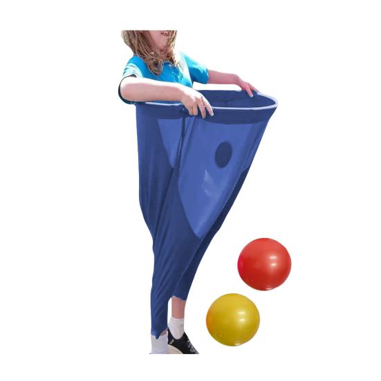 

Игра во дворе Бабушкины штаны с 2 прыгучими мячами, ловля мяча на улице, гигантские штаны, для детей, взрослых, семейного воссоединения, тимбилдинга, вечеринки синий