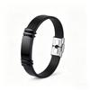 Europäisches & Amerikanisches Minimalistisches Geflochtenes Lederarmband mit Gravierbarer Edelstahlplatte