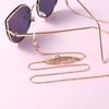 Women Fashion Gold Color Metal Leaf Nonslip Eyeglass Chain