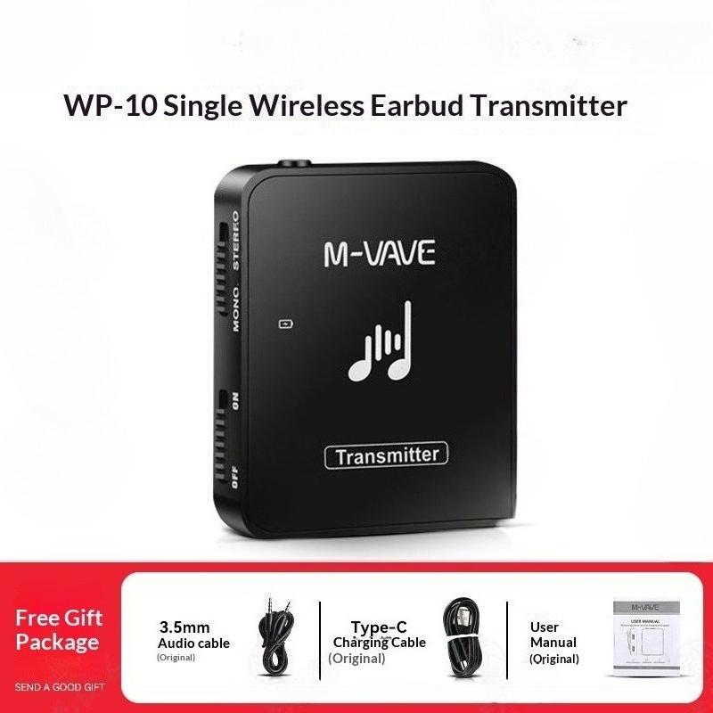 M-vave Wp-10 2.4G Wireless Transmission Headphone Earphone MS-1 Monitor System Transmitter Receiver Streaming for Stereo