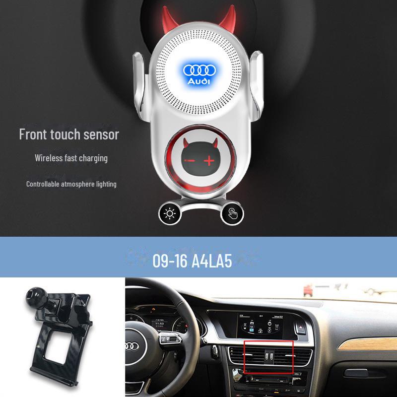 Wireless Charging Car Holder for A6LA4Q5LQ3: Auto-Clamping and Navigation