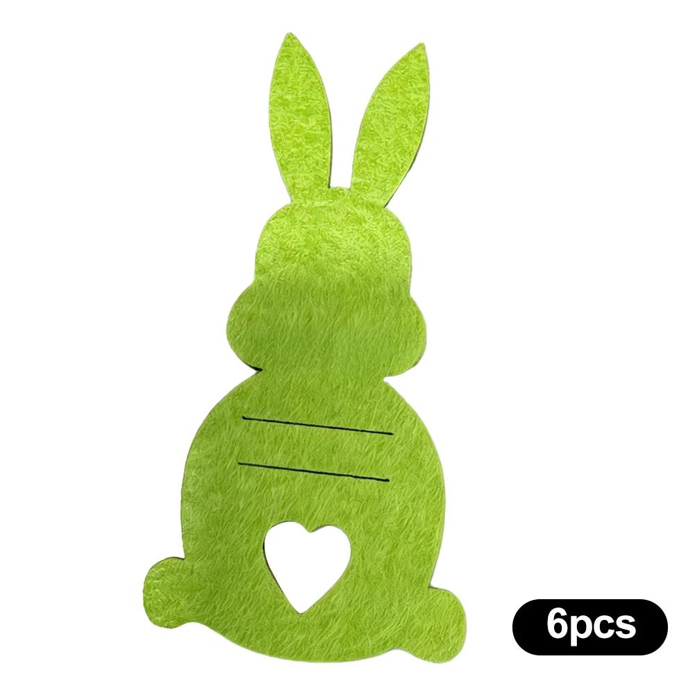 6Pcs DIY Easter Rabbit Cash Holder Unique Cotton Cloth Bunny Money Holder Ornaments Easter Money Holder Cards